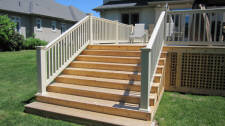 Manotick large stair with vinyl railings