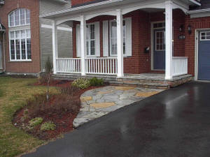 Orleans Flagstone entrance, upon completion