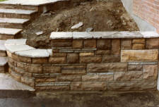 Kingston sandstone mortared wall