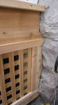 Porch detail, cedar to stone attachment